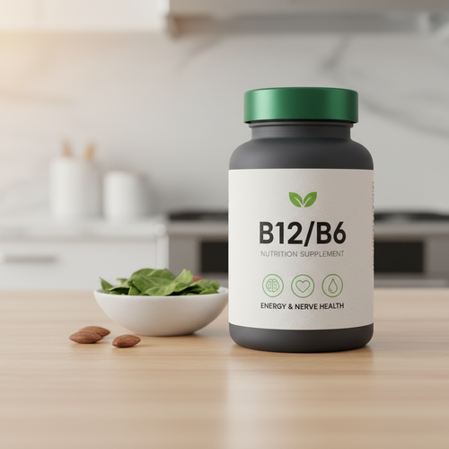 B12/B6 supplement bottle
