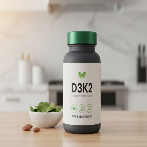 D3K2 nutrition supplement bottle